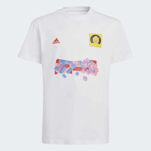Adidas X Lego Kids Football Soccer Number 10 Graphic Short Sleeve Tee size XS - Picture 3 of 8
